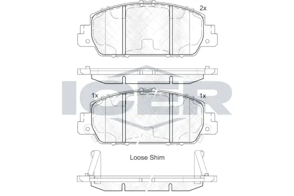 Brake Pad Set, disc brake 182153