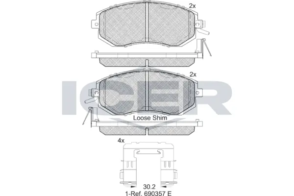 Brake Pad Set, disc brake 182199