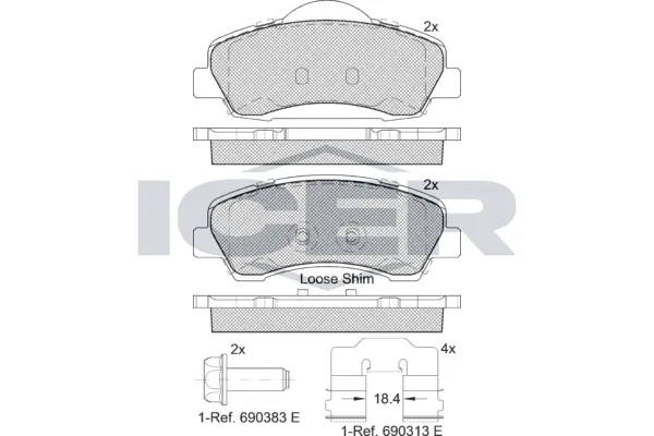 Brake Pad Set, disc brake 182131
