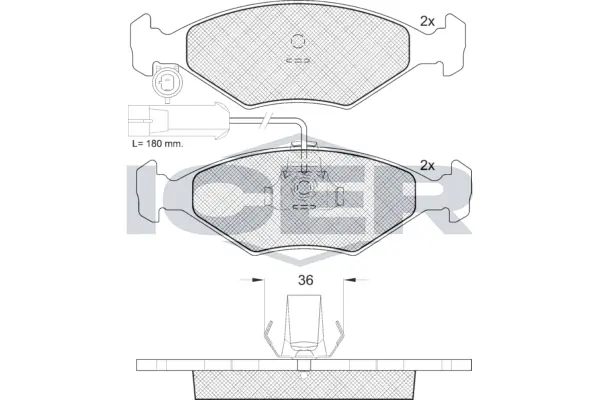 Brake Pad Set, disc brake 181603