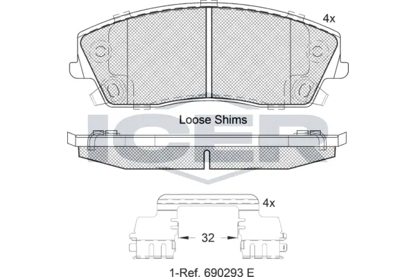 Brake Pad Set, disc brake 182067