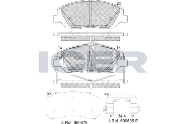 Brake Pad Set, disc brake 181997-233