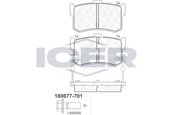 Brake Pad Set, disc brake 180677-701
