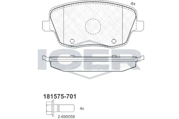 Brake Pad Set, disc brake 181575-701