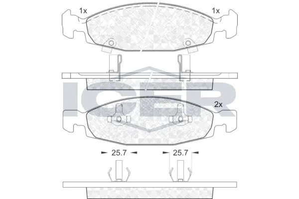 Brake Pad Set, disc brake 181398