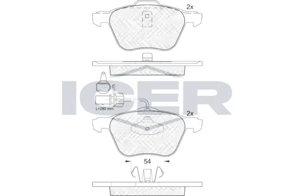 Brake Pad Set, disc brake 181395
