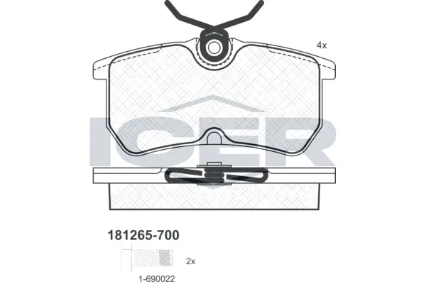 Brake Pad Set, disc brake 181265-700