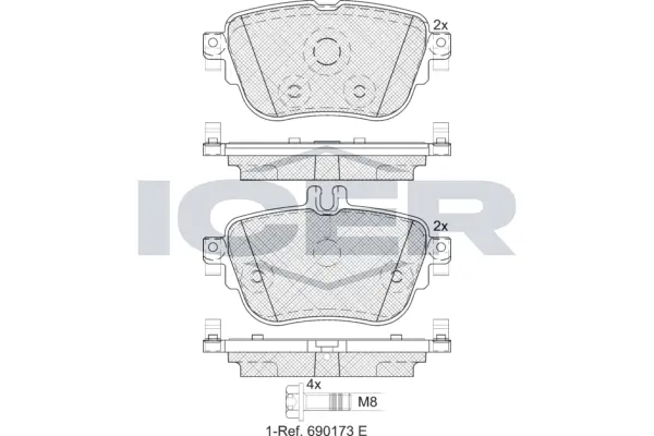 Brake Pad Set, disc brake 182290