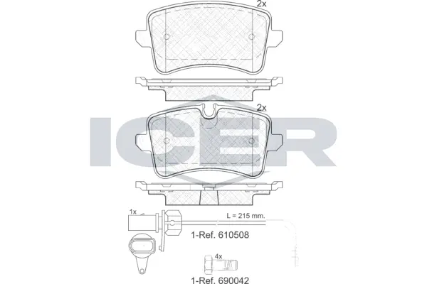 Brake Pad Set, disc brake 181986-203