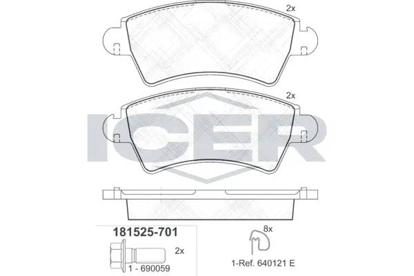 Brake Pad Set, disc brake 181525-701