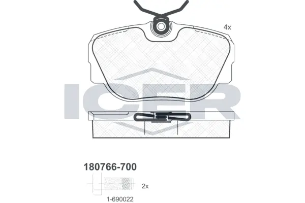Brake Pad Set, disc brake 180766-700