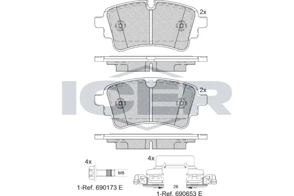 Brake Pad Set, disc brake 182256-203
