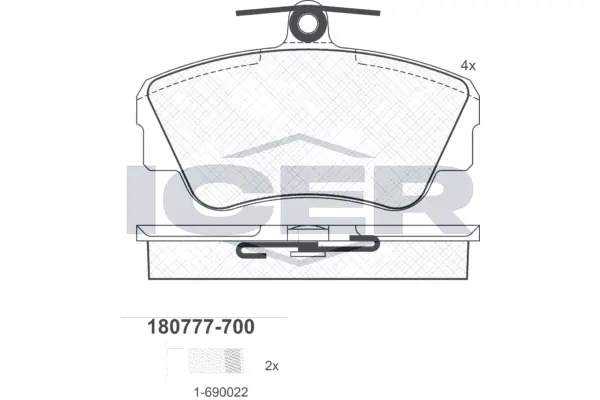 Brake Pad Set, disc brake 180777-700