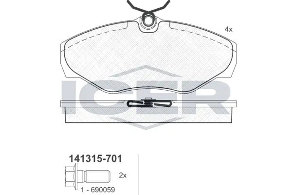 Brake Pad Set, disc brake 141315-701