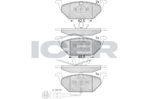 Brake Pad Set, disc brake 181349