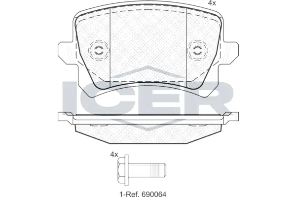 Brake Pad Set, disc brake 181857