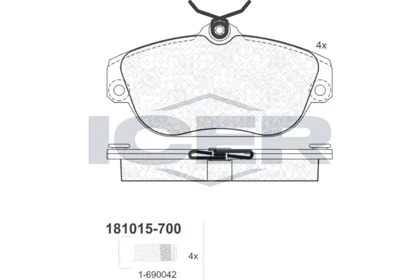 Brake Pad Set, disc brake 181015-700