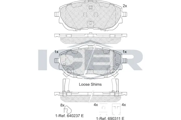 Brake Pad Set, disc brake 182129