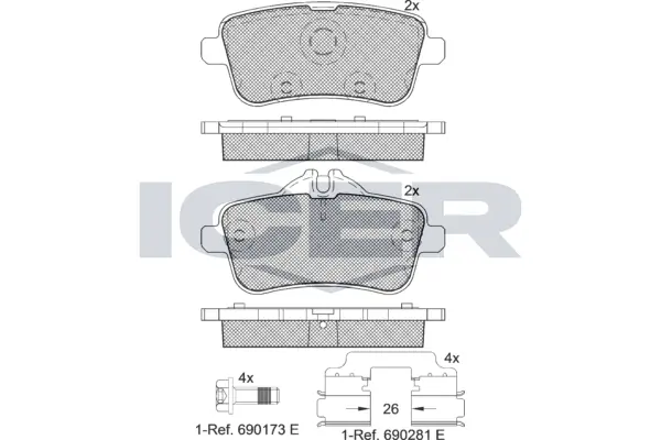 Brake Pad Set, disc brake 182072-066