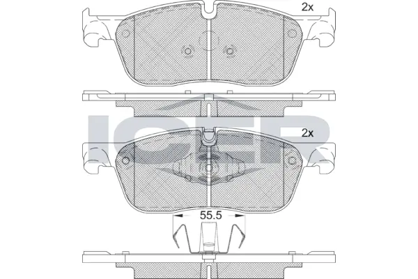 Brake Pad Set, disc brake 182236-203