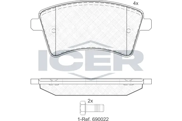 Brake Pad Set, disc brake 181854