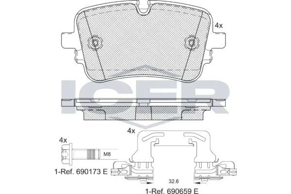 Brake Pad Set, disc brake 182248-203