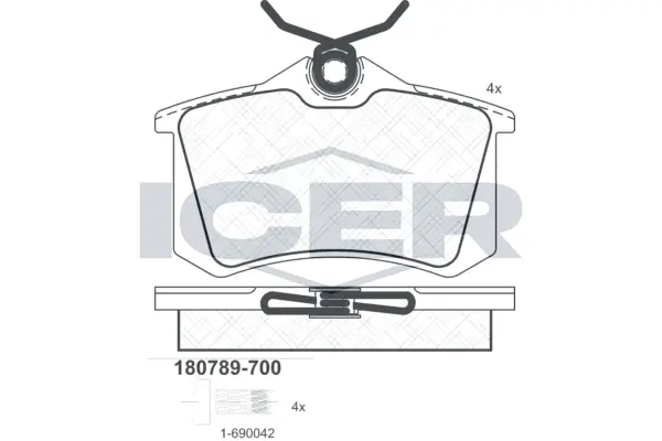 Brake Pad Set, disc brake 180789-700