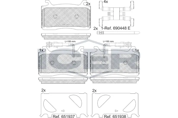 Brake Pad Set, disc brake 182310
