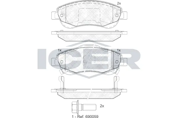 Brake Pad Set, disc brake 181887