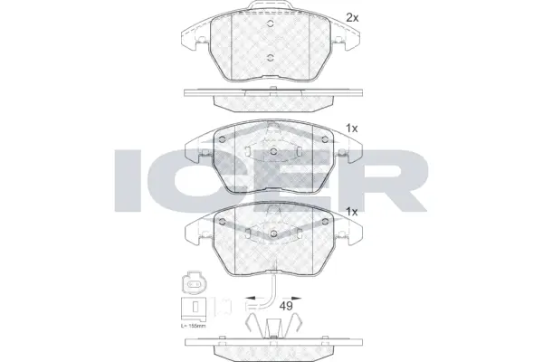 Brake Pad Set, disc brake 181567