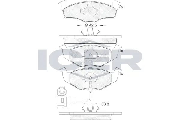 Brake Pad Set, disc brake 181590