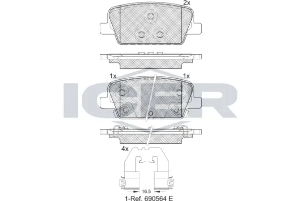 Brake Pad Set, disc brake 182388
