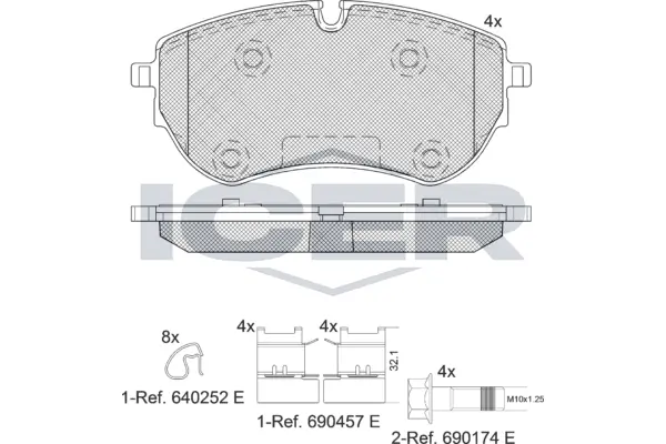 Brake Pad Set, disc brake 142319