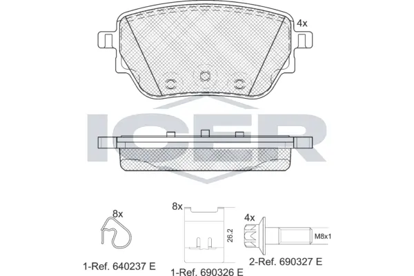 Brake Pad Set, disc brake 182353