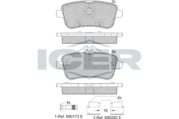Brake Pad Set, disc brake 182072-067