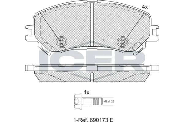 Brake Pad Set, disc brake 182259