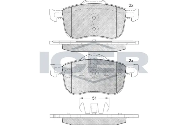 Brake Pad Set, disc brake 181297-203