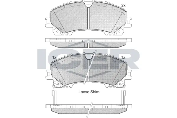 Brake Pad Set, disc brake 182202