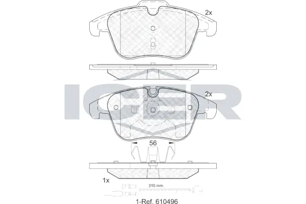 Brake Pad Set, disc brake 181886-203