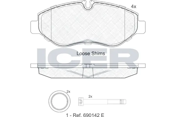 Brake Pad Set, disc brake 141832