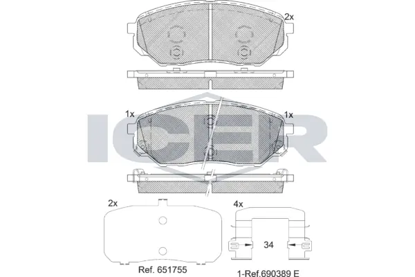 Brake Pad Set, disc brake 182244