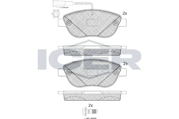 Brake Pad Set, disc brake 181440-203
