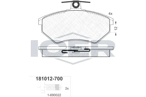 Brake Pad Set, disc brake 181012-700