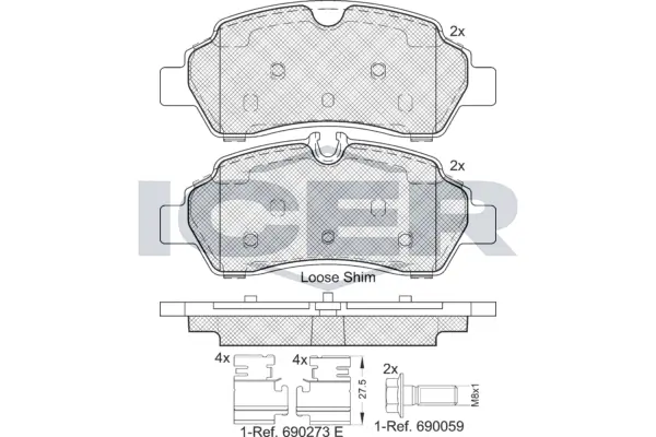 Brake Pad Set, disc brake 142224
