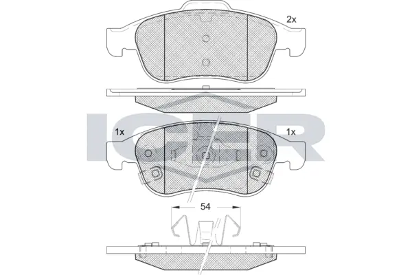 Brake Pad Set, disc brake 182228