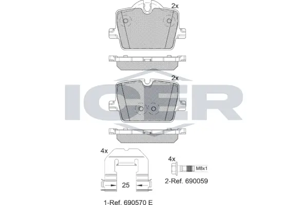 Brake Pad Set, disc brake 182363