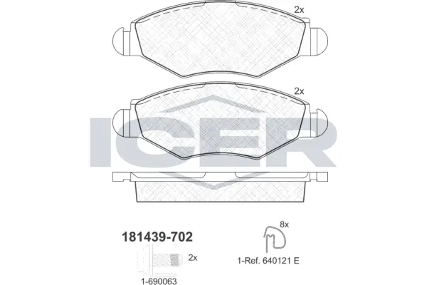 Brake Pad Set, disc brake 181439-702