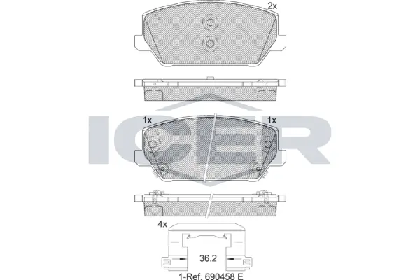 Brake Pad Set, disc brake 182306