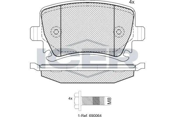 Brake Pad Set, disc brake 181600-703