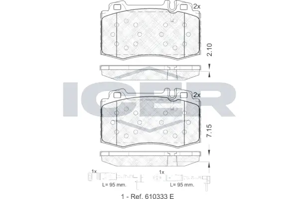 Brake Pad Set, disc brake 181389-203